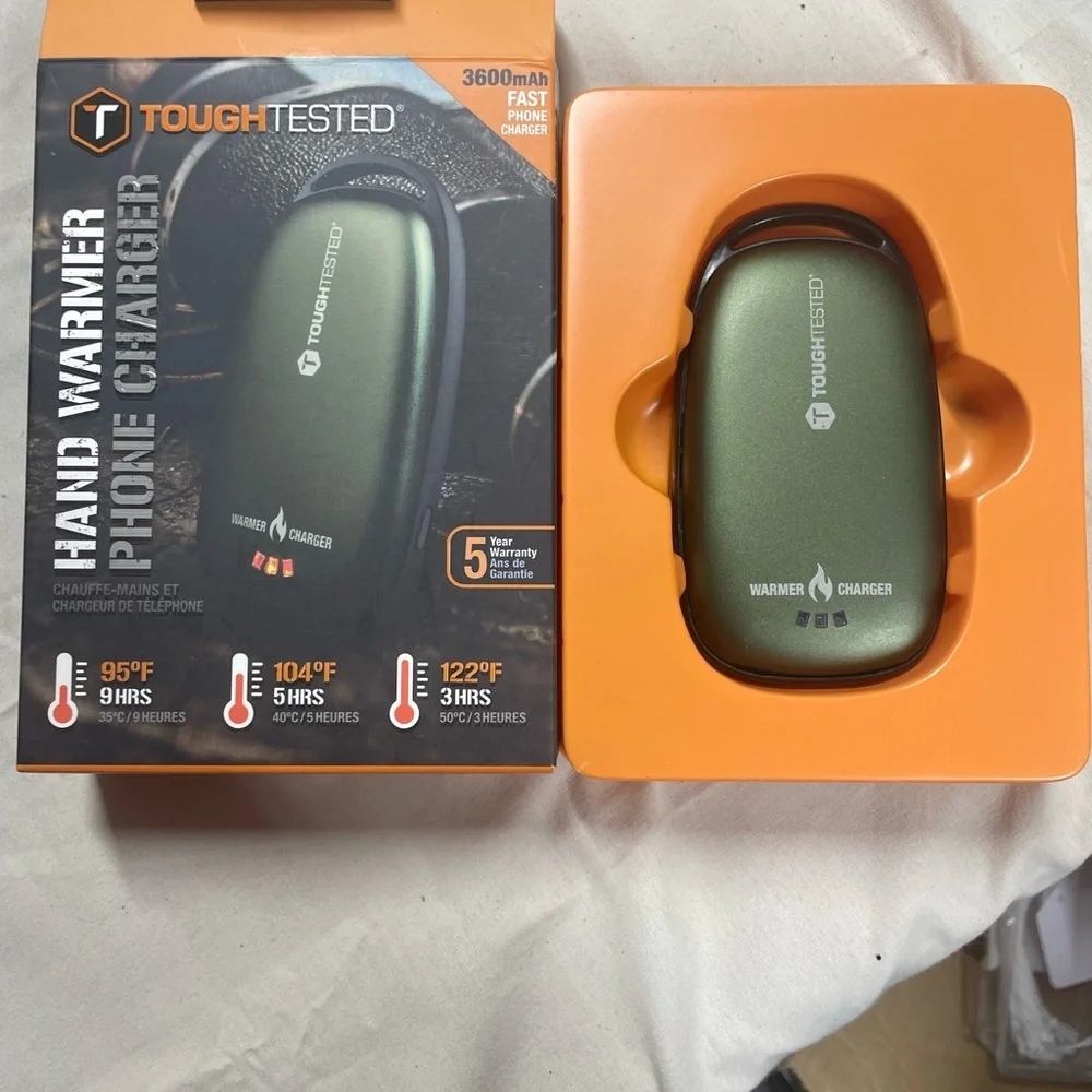 Green Hand Warmer Phone Charger